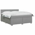 vidaXL Posteľ s boxspringom a matracom a LED Svetlosivá 140 x 190 cm