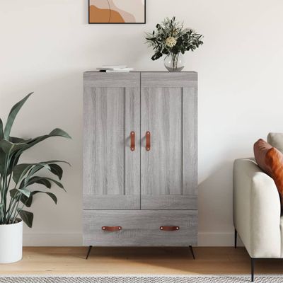 vidaXL Vysoká skrinka sivá sonoma 69,5x31x115 cm kompozitné drevo