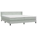vidaXL Box Spring Posteľ s matracom Svetlosivá 180x220 cm Zamat