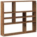 vidaXL Nástenná polička Old Wood 90x16x78 cm Engineered Wood