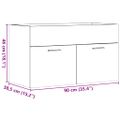 vidaXL Skrinka do kúpeľne staré drevo 90x38,5x46 cm kompozitné drevo