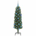 vidaXL Umelý vianočný stromček Zelená 150 cm PVC, oceľ a plast