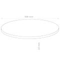 vidaXL Okrúhla stolová doska z drevovlákna 500x18 mm