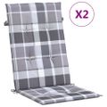 vidaXL Podložky na záhradné stoličky, vysoké operadlo 2 ks 120x50x3 cm
