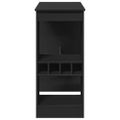 vidaXL Barový stôl s policami čierny 90x47,5x103,5 cm kompozitné drevo