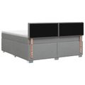 vidaXL Posteľ s boxspringom a matracom a LED Svetlosivá 140 x 190 cm
