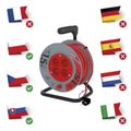 Predlžovací kábel na bubne 15m / 3x1mm PVC / 4 zásuvky
