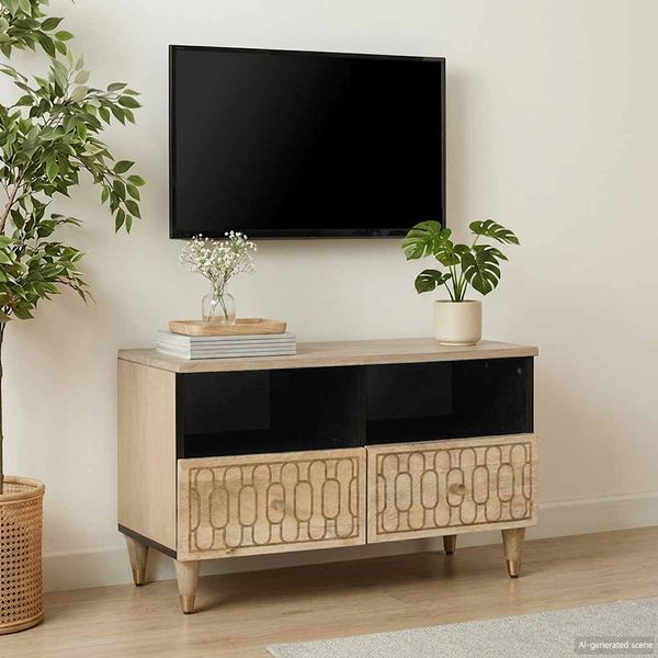 vidaXL TV skrinka 70x33x46 cm masívne mangovníkové drevo
