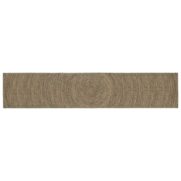 vidaXL Kusové koberce Prírodná a čierna 80 x 400 cm Juta