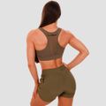 Športová podprsenka Mesh Panel olive - GymBeam, veľkosť L, veľkosť oblečenia L