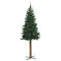 vidaXL Úzky vianočný stromček Zelená 210 cm