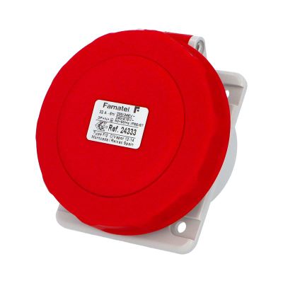 Zásuvka vstavaná 24333 IP67/400V/32A/5P 6h, šikmá 10° - SpeedPRO