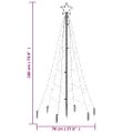 vidaXL Vianočný stromček s hrotom, 200 modrých LED 180 cm