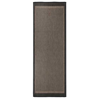 vidaXL Vonkajší koberec s plochým tkaním 80x250 cm tmavohnedý