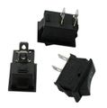 Prepínač kolískový RS601 2pol./2pin ON-OFF 250V/6A čierny