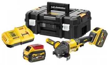 Dewalt 54 V XR FLEXVOLT 125 mm úhlová bruska, 2300 W / 9000 ot./min, elektronická spojka a brzda, 2,2kg