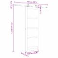 vidaXL Posuvné dvere ORKDAL 73,5 x 211 cm Biela a čierna