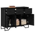 vidaXL Servírovacia skriňa Čierny dub 97 x 32,5 x 74,5 cm