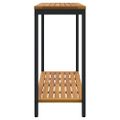 vidaXL Vonkajší stôl s úložiskom Prírodná a čierna 110 x 35 x 75 cm