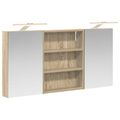 vidaXL Set kabinetov do kúpeľne 3 ks 100 x 10,5 x 50 cm