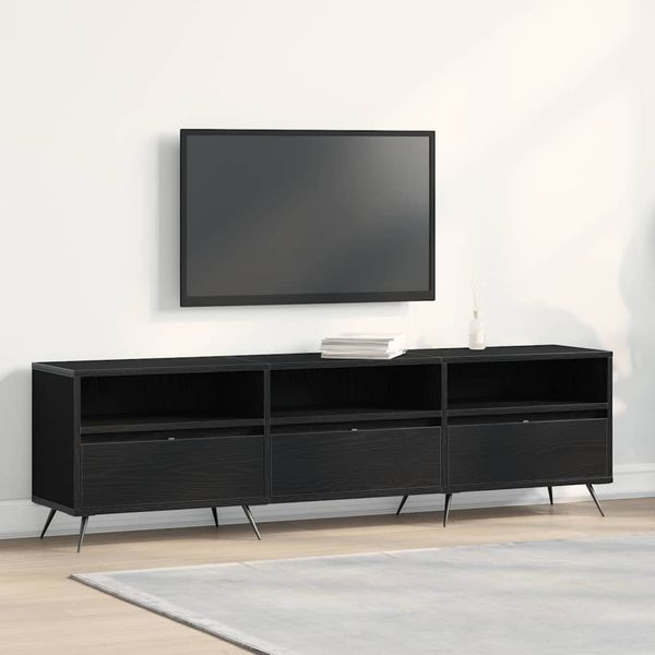 vidaXL TV skrinka Čierny dub 150 x 30 x 44,5 cm Kompozitné drevo