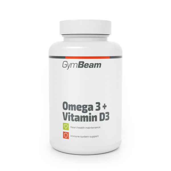 Omega 3 + vitamín D3 - GymBeam, 90 kaps.