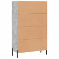 vidaXL Vysoká skrinka betónová sivá 69,5x31x115 cm kompozitné drevo