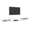 vidaXL Nástenný TV kabinet Nástenná montáž Biela 220 x 28 x 21 cm