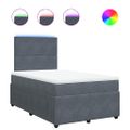 vidaXL Boxspring posteľ s matracom, tmavosivá 120x190 cm, zamat