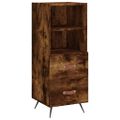 vidaXL Vysoká skrinka dymový dub 34,5x34x180 cm spracované drevo