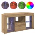 vidaXL Rohový LED TV kabinet 100 x 40 x 50 cm Remeselný dub