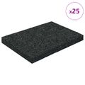 vidaXL Pad z gumových granúl na dvor Čierny 6 x 9 x 0,8 cm Guma