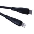 Maxlife MXUC-08 kábel USB-C - Lightning 1,0 m 27W čierny nylon