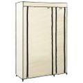 vidaXL Skladacie šatníky 2 ks krémové 110x45x175 cm látkové