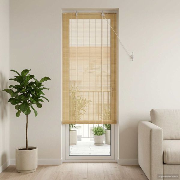 vidaXL Roleta Prírodná 40 x 220 cm Bambus