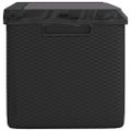 vidaXL Záhradný úložný box s podsedákom antracitový 350 l PP