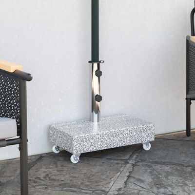 vidaXL Stojan na slnečník bledosivý 45x25x8,3 cm žula