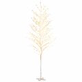 vidaXL LED strom s dizajnom bielej brezy 672 teplých bielych LED 400cm