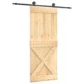 vidaXL Posuvné dvere Prírodná a čierna 85 x 210 cm