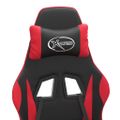 vidaXL Herná stolička s opierkou na nohy čierna a červená umelá koža