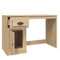 vidaXL Stolík so zásuvkami dub sonoma 115x50x75 cm kompozitné drevo