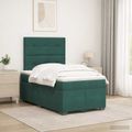 vidaXL Posteľ boxspring s matracom Tmavozelená 120 x 190 cm Zamat