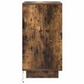 vidaXL Nočná skrinka s LED osvetlením Dub dymový 38x34x65 cm