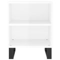 vidaXL Nočné skrinky 2 ks vysoký lesk biele 40x30x50 cm kompoz. drevo