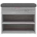 vidaXL Lavička na topánky sivá sonoma 82x32x50 cm kompozitné drevo