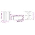 vidaXL TV skrinky 5 ks biele masívna borovica
