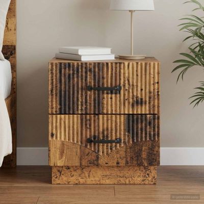 vidaXL Nočný stolík Staré drevo 43 x 34,5 x 44,5 cm Kompozitné drevo