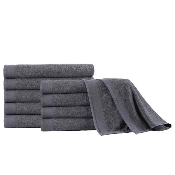 vidaXL Saunové uteráky 5 ks antracitové 80x200 cm bavlnené 450 g/m2