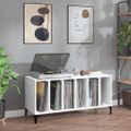 vidaXL Skrinka na platne biela 100x38x48 cm kompozitné drevo