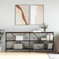 vidaXL Konzolový stolík hnedý dub 180x30x75 cm kompozitné drevo železo